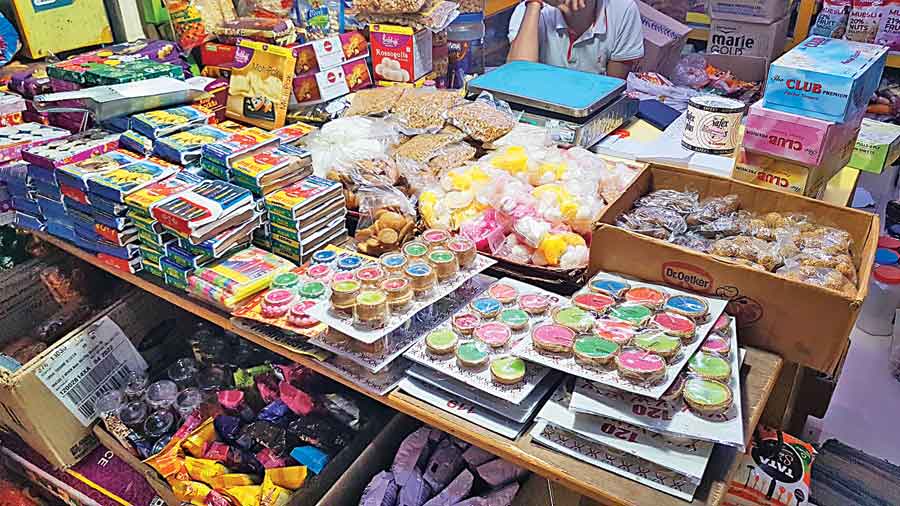 Candles sold in place of crackers in IA Market. 