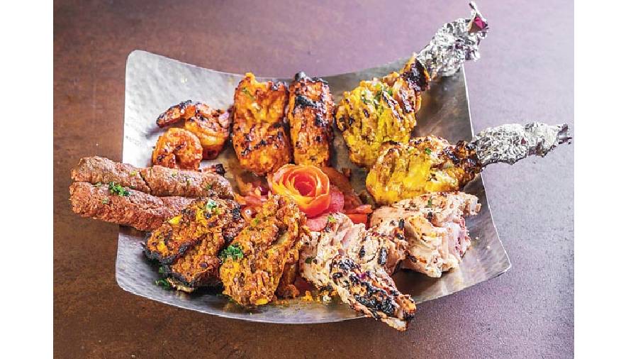 Nawabi Kabab Platter priced at Rs 1,750