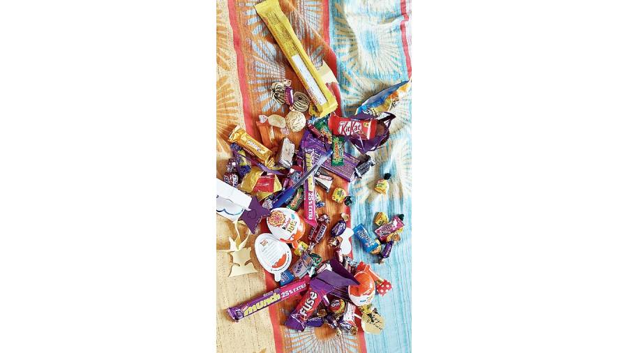 The haul of goodies collected by Adrita Bhattacharjee after the tour