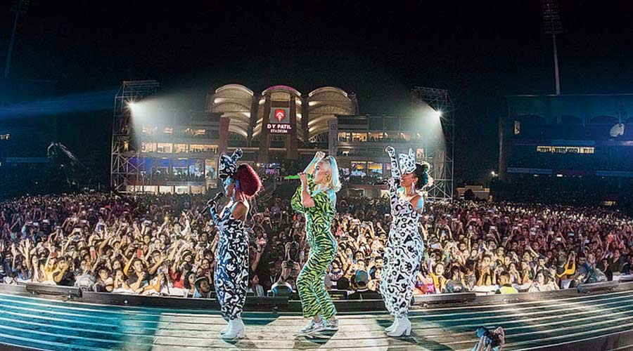 Katy Perry during her performance at OnePlus Music Festival in Mumbai, 2019