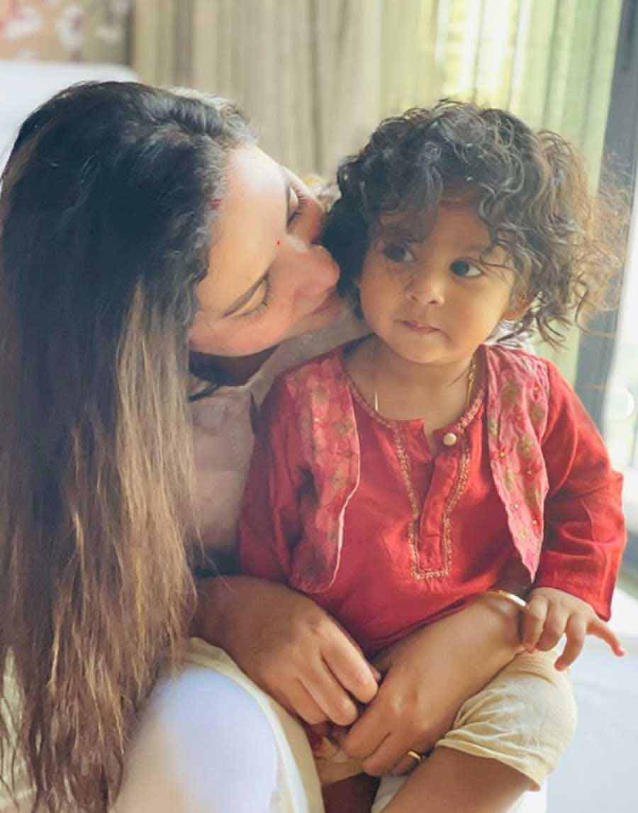 MAMMA'S BOY: Actor Subhashree Ganguly with her son Yuvaan. Baby boy Yuvaan turned one this year in September. The actor uploaded this candid moment on Instagram on Wednesday, November 10