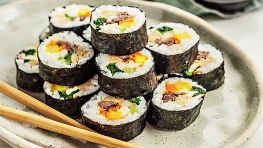 Kimbap, a Korean dish, is one of the 26 Korean words introduced into the Oxford English Dictionary last month
