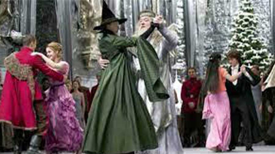 Dumbledore and Professor McGonagall during the Yule Ball