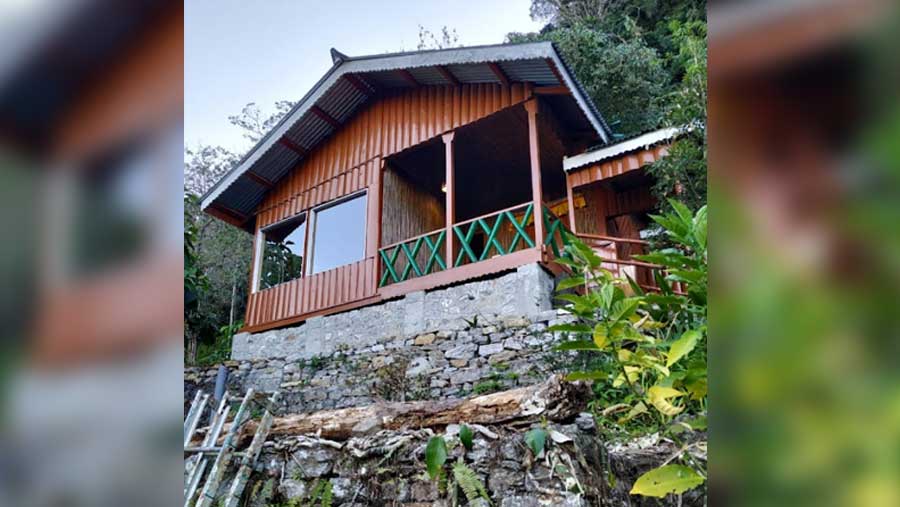 One of the cottages at Neora Valley Jungle Camp