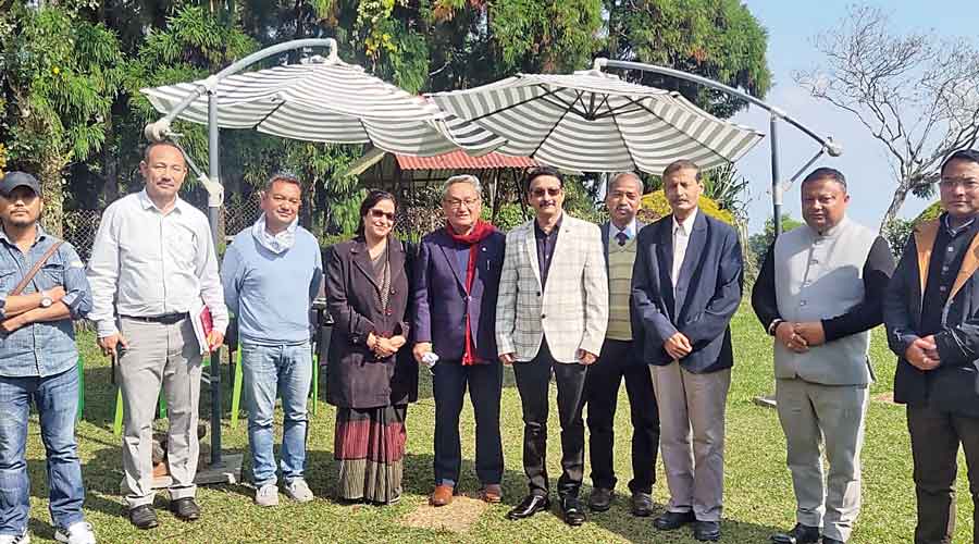 Senior officials of the Darjeeling Hills University at Mungpoo on Tuesday.