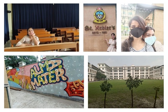 Clicks shared by 2021 graduates of St. Xavier’s College who paid a farewell visit to the campus on November 16.