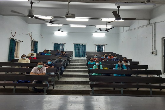 A sneak peek into a Jadavpur University classroom. 