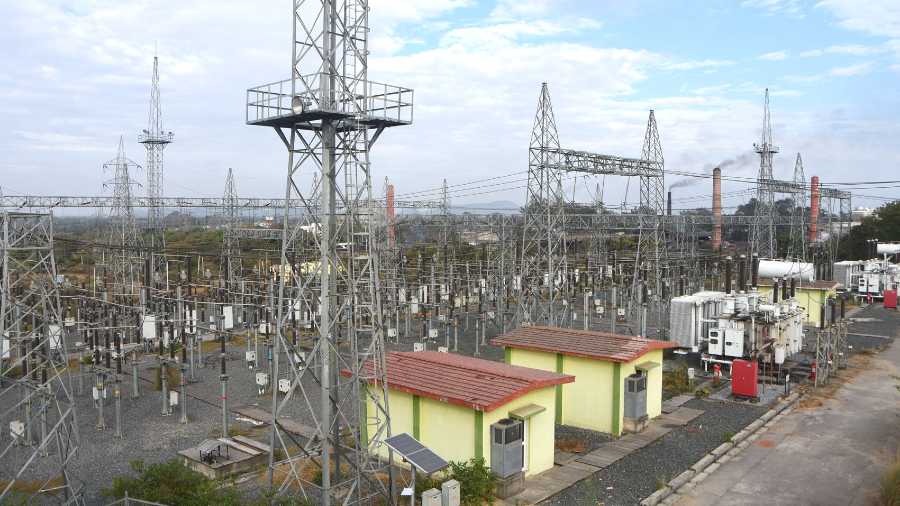 Jharkhand Urja Sancharan Nigam Limited’s 220/132/33KV Grid Substation at Kandra in Govindpur, Dhanbad on Monday.