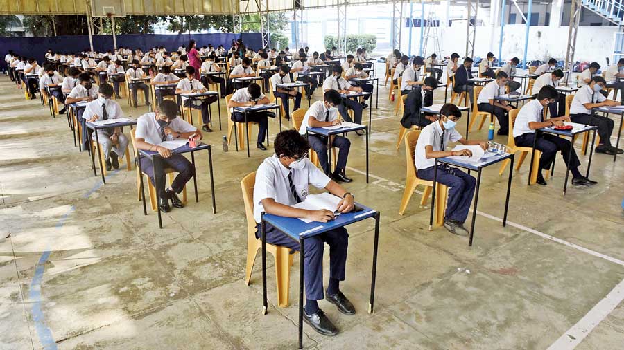 Students back on Kolkata school campuses for ISC semester exam