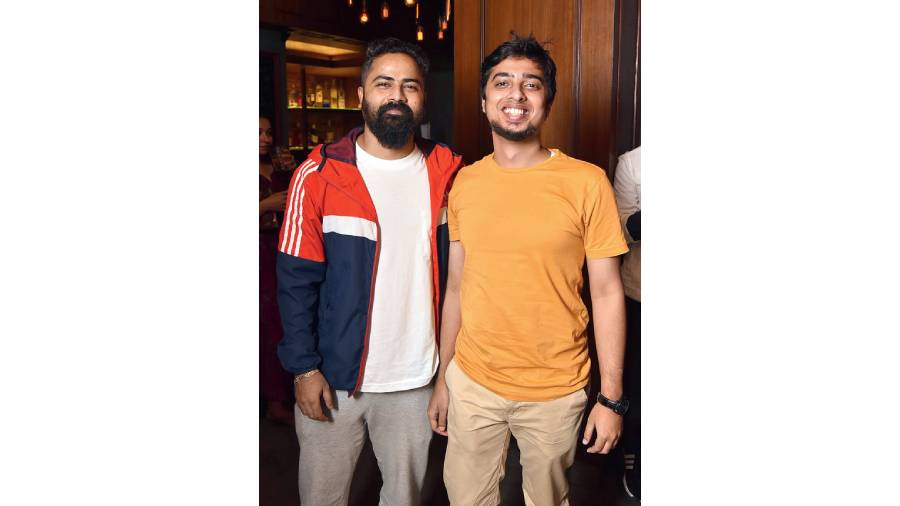 Electronic music artistes Rudra (left) and Aneesh Basu were present.