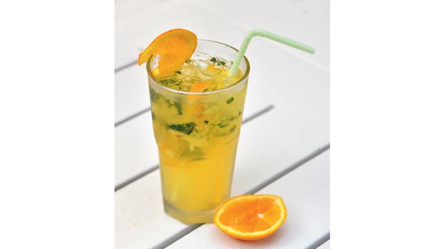 Orange Mojito: Enjoy a bit of spring in winter with this fruity and sparkly drink, that one’s sure to relish while basking in the sun. A fruity touch to the classic mojito, this drink pairs well with most foods. Rs 200.