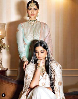 Sonam Kapoor with Rhea Kapoor on the latter’s wedding day