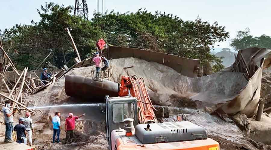 Bokaro SP Chandan Kumar Jha said the four victims had entered the quarry for illegal mining and got trapped after the mine collapsed on Friday.