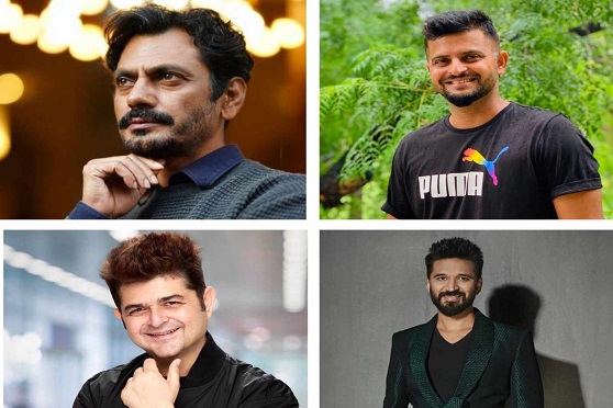  (L-R clockwise) Nawazuddin Siddiqui, Suresh Raina, Dabboo Ratnani and Amit Trivedi. 