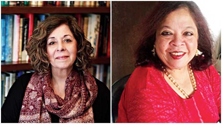 Meira Chand and (right) Julie Mehta