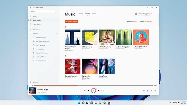 El nuevo Media Player está diseñado para hacer que escuchar y ver contenido multimedia sea más agradable en Windows 11