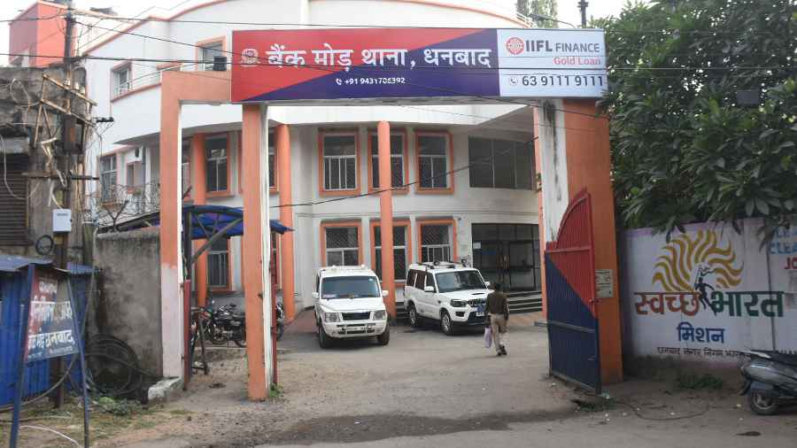 Bank More police station in Dhanbad on Monday