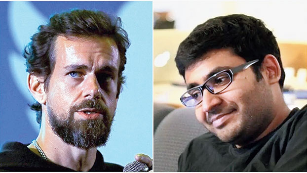 Jack Dorsey and Parag Agrawal.
