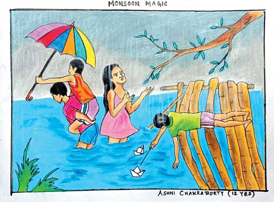 Happy Monsoon 🌨🌦🌧🌩🌈🌂☂️☔ - Jheel's Painting | Facebook