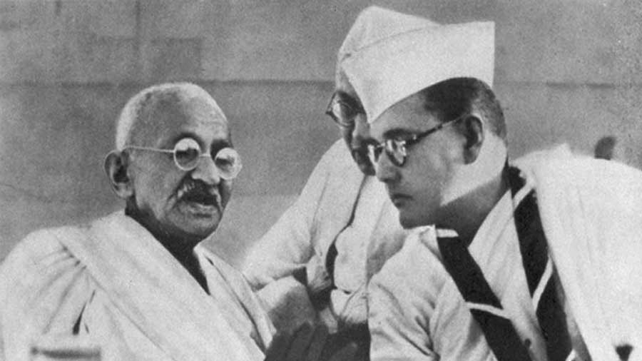 Gandhi with Netaji Subhas Chandra Bose in 1938