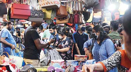 Shoppers at Gariahat.  