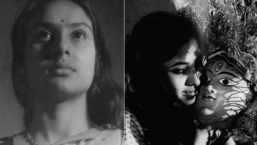 The female face in Ghatak. Left, Subarnarekha; right: Jukti Takko Aar Gappo. Courtesy of NFAI, Pune.