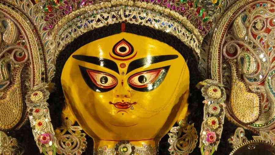 The old-school look of the deity — with bright yellow skin and bloodshot eyes