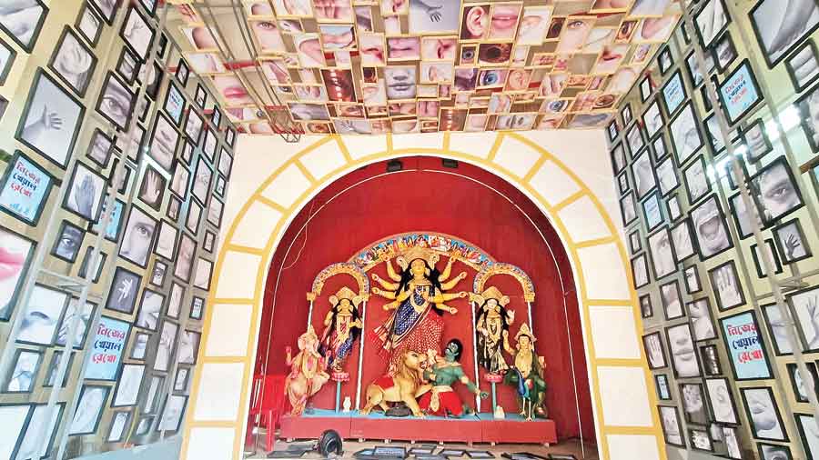 Durga Puja Theme - Durga Puja pandal depicts home confinement during  lockdown - Telegraph India