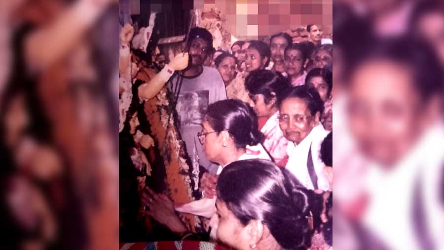 Widows participate in ‘Sindoor Khela’