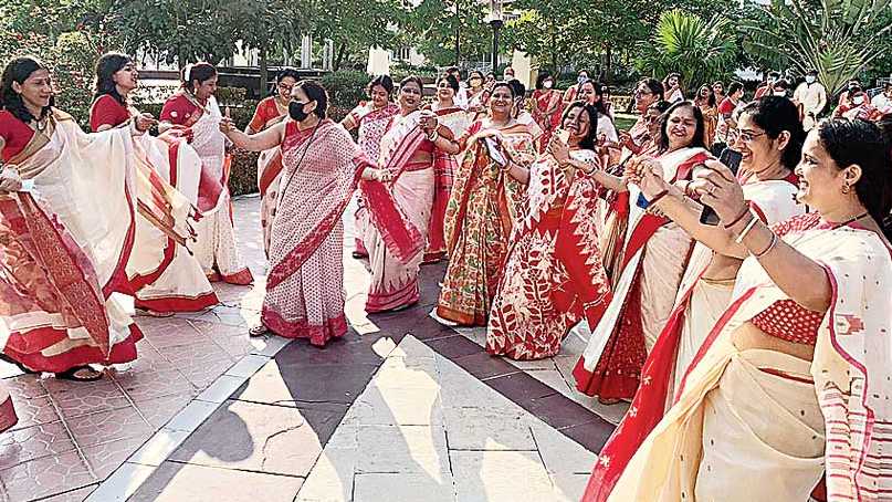 Dance after prabhat feri.  