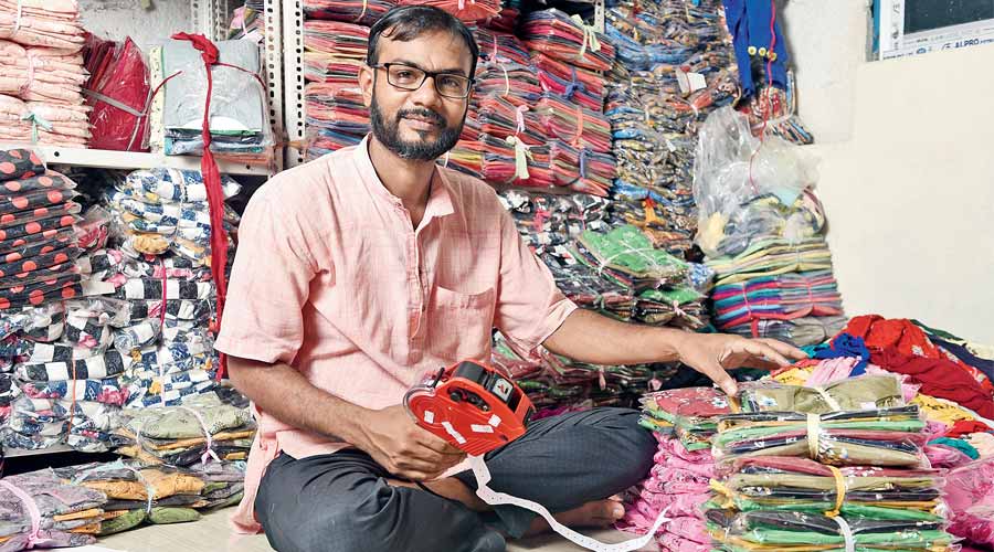 Ismail Darbesh at his family shop in Domjur in Howrah. 