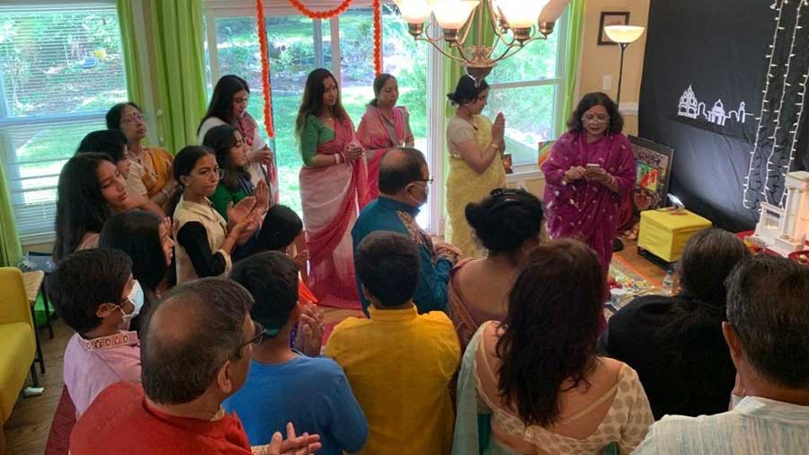 The celebrations were held at the Banerjee home in Maryland, US.