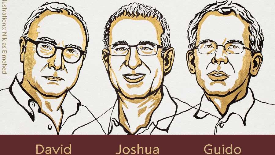 Economists David Card, Joshua D. Angrist and Guido W. Imbens 