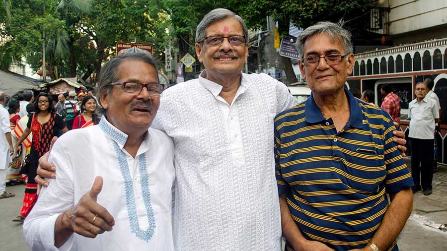 The trio behind the idea: (L–R) Prabir Krishna Deb, Swapan Krishna Deb and Ajoy Dutt