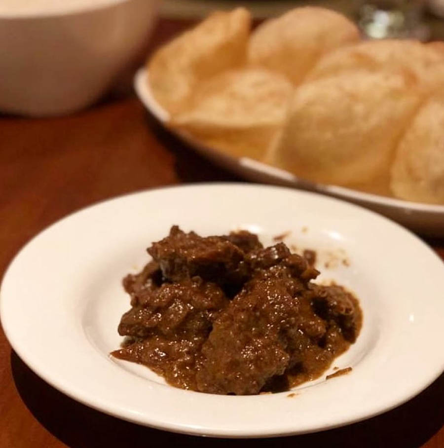 MUTTON KOSHA FROM OH! CALCUTTA: If there’s anything Bengalis love more than fish, it’s a good mutton curry! Available at the Forum Mall and Silver Spring outlets as part of the Puja menu. You can also order home a Family Mealbox for Rs 2,850, which includes two starters Kakra Chingri Bhapa and Nizami Murg Tikka, mains including Kosha Mangsho Bhekti Tomato Jhaal and dessert. Check out www.facebook.com/ohcalcuttaindia for more details.