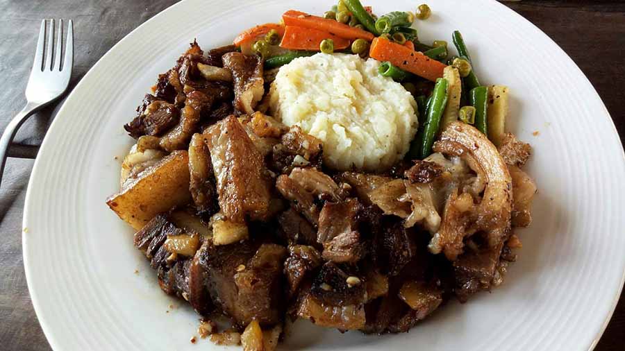 Roast Pork from Wise Owl Steakhouse: The amount of pork fat in this dish will make you giddy, but once you taste it, you wouldn’t mind a second helping. It comes with a side of mashed potatoes and sauteed veggies at the Purna Das Road outlet.   