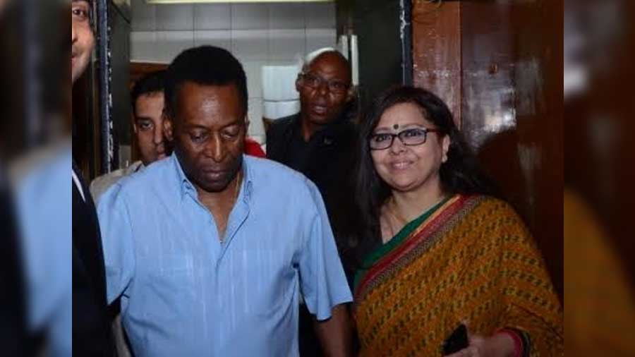 The author with Pele