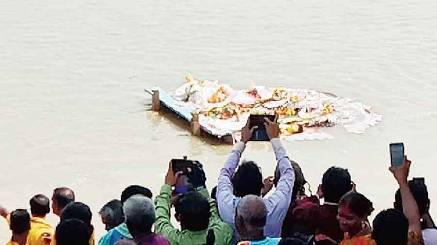 Durga Puja: Low-key immersions