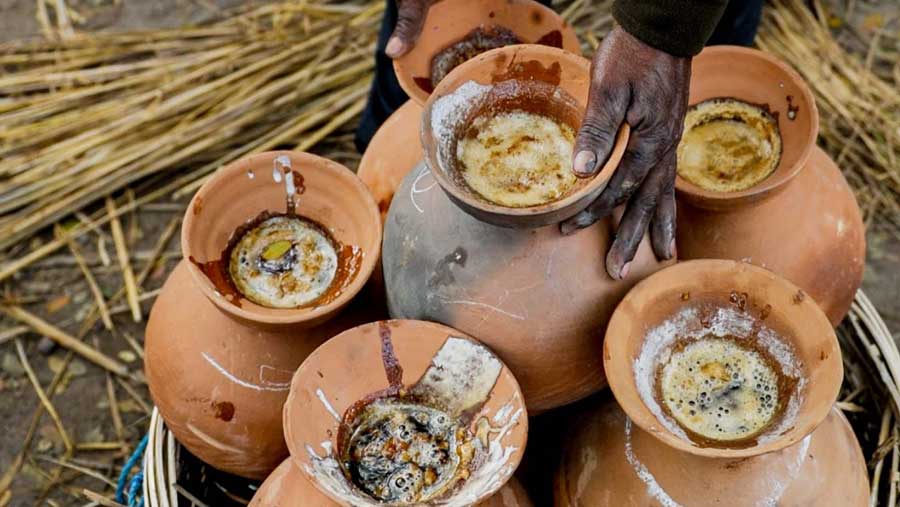 Khejur gur or date palm jaggery