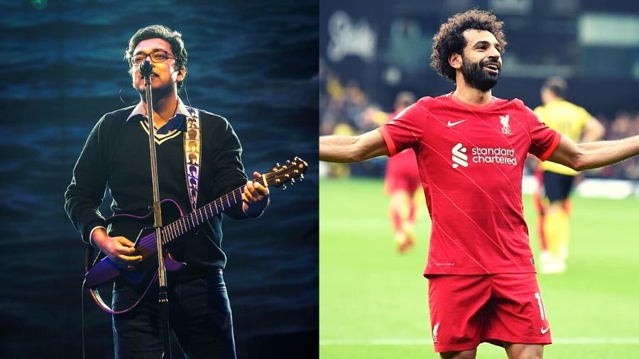 Anupam Roy (left) celebrated Mohamed Salah’s spectacular performance against Watford with a jingle