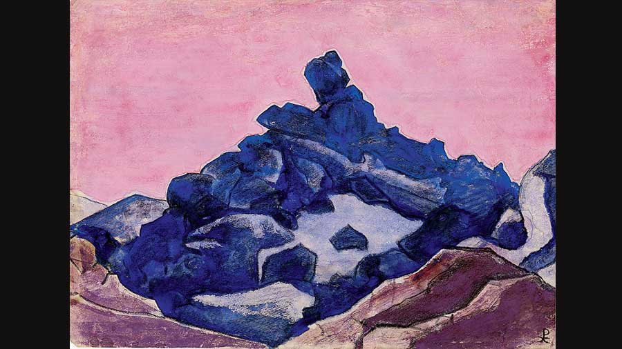 Blue Cliff by Nicholas Roerich.