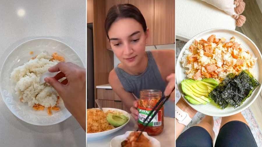Devised by lifestyle influencer Emily Mariko (centre), social media is obsessed with the salmon rice bowl