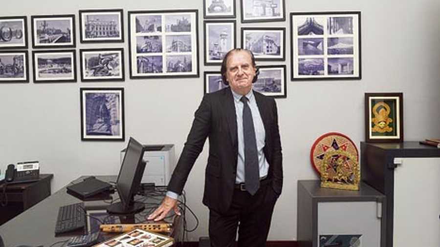 Consul general of France, Didier Talpain, at his office in Alipore.