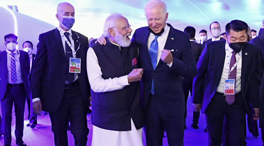 Prime Minister Narendra Modi with US President Joe Biden