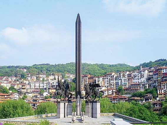 The Monument of Asenevci in Veliko Tarnovo, Bulgaria
