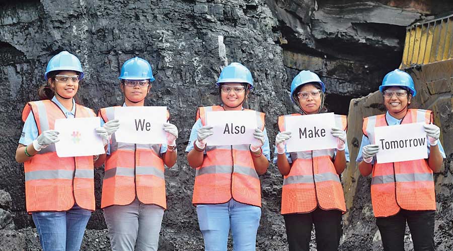 Tata Steel women HEMM operators at the West Bokaro mines at Ramgarh.