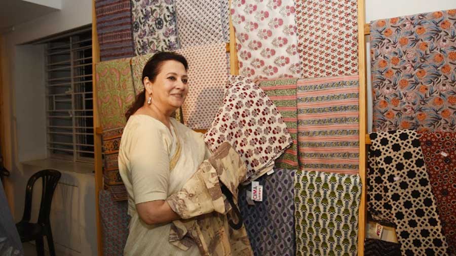 These bright Ajrakh prints caught Sen's eye