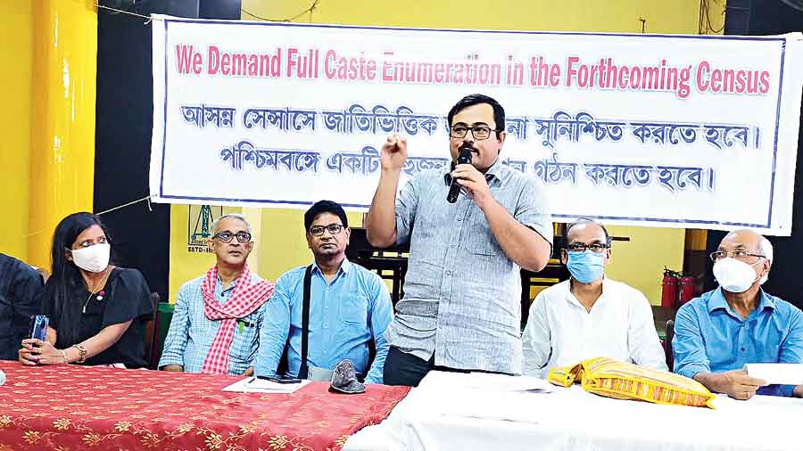 Prasenjit Bose speaks at the press conference in Calcutta on Tuesday 