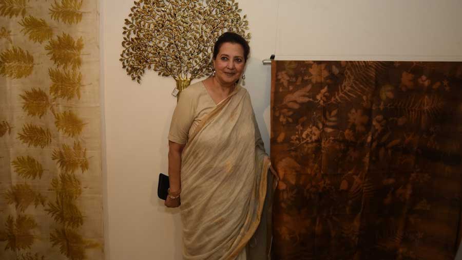  Actor and former MP Moon Moon Sen loved the eco-prints from Beej and Co