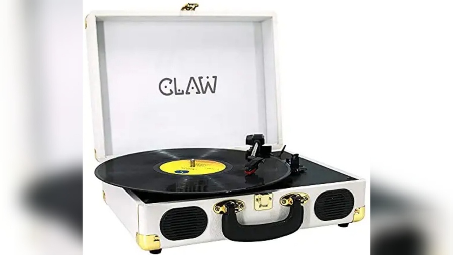 CLAW Stag Portable Vinyl Record Player on Amazon